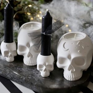Silikon - Gießform - Totenkopf Kerzenhalter - für Stabkerzen oder Teelichter - wähle aus 2 Grössen