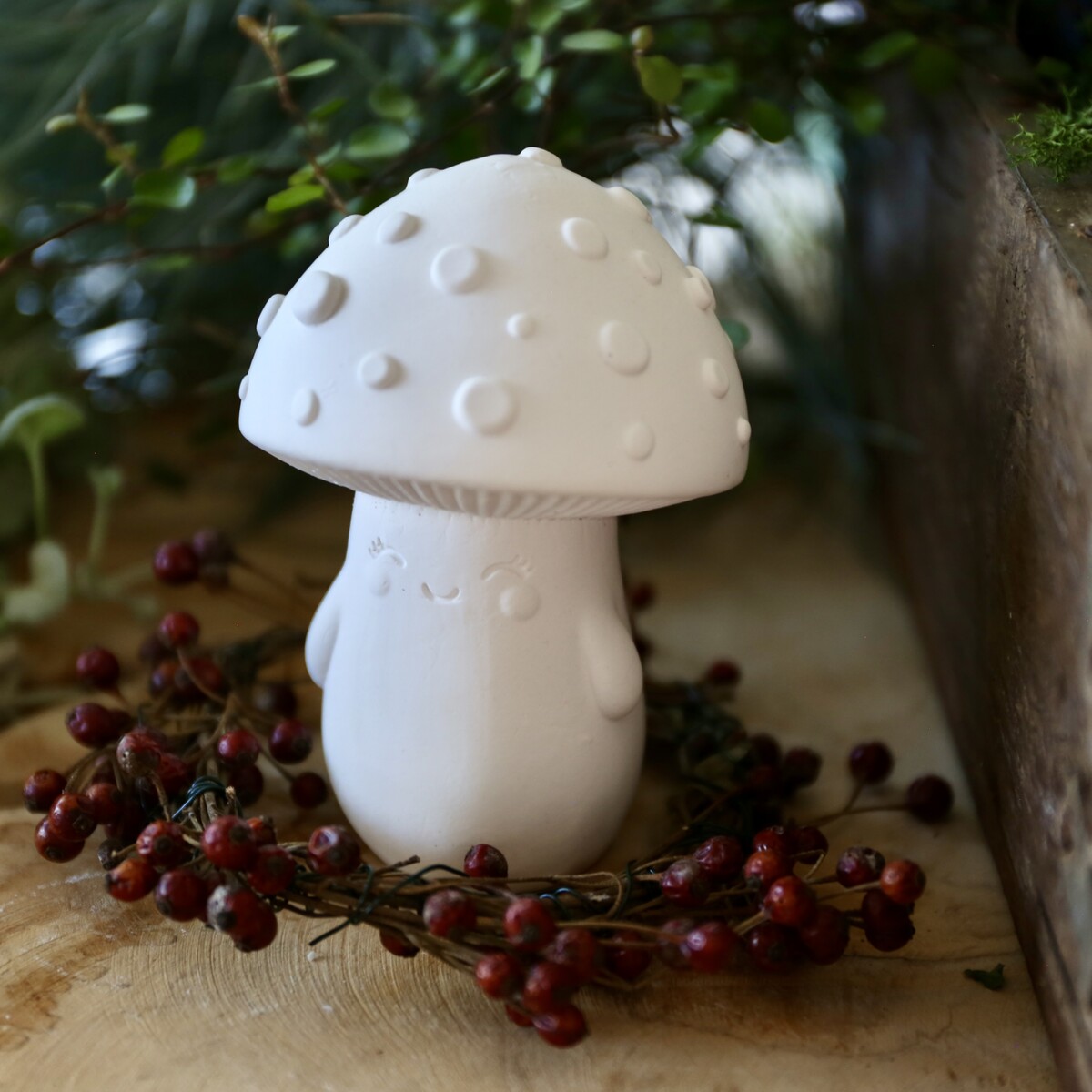 Silikon - Gießform - Heiterer Pilz - Mini - Herbstdeko
