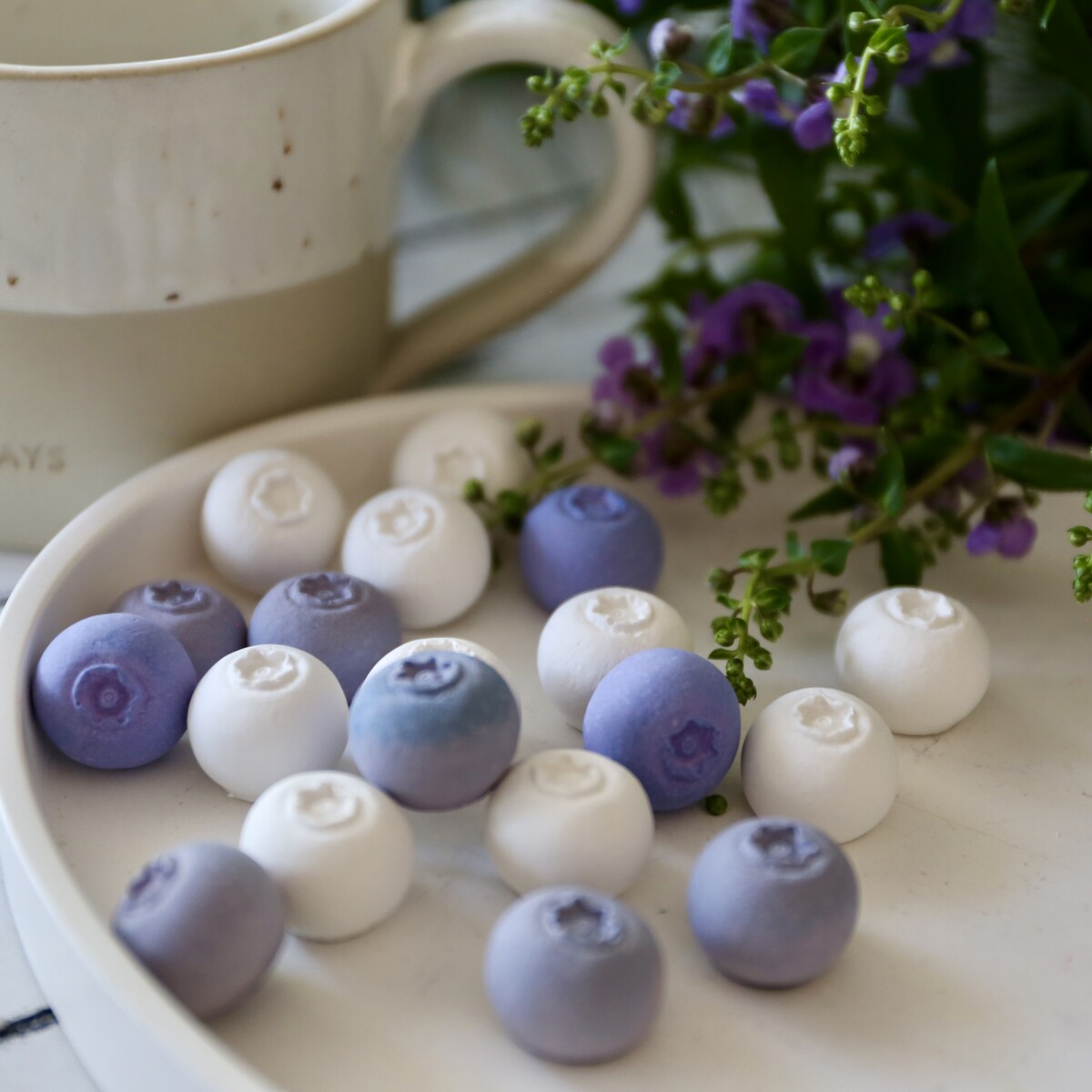 Silikon - Gießform - Blaubeere - Heidelbeere - Freche Früchte - zum Applizieren – Bild 50