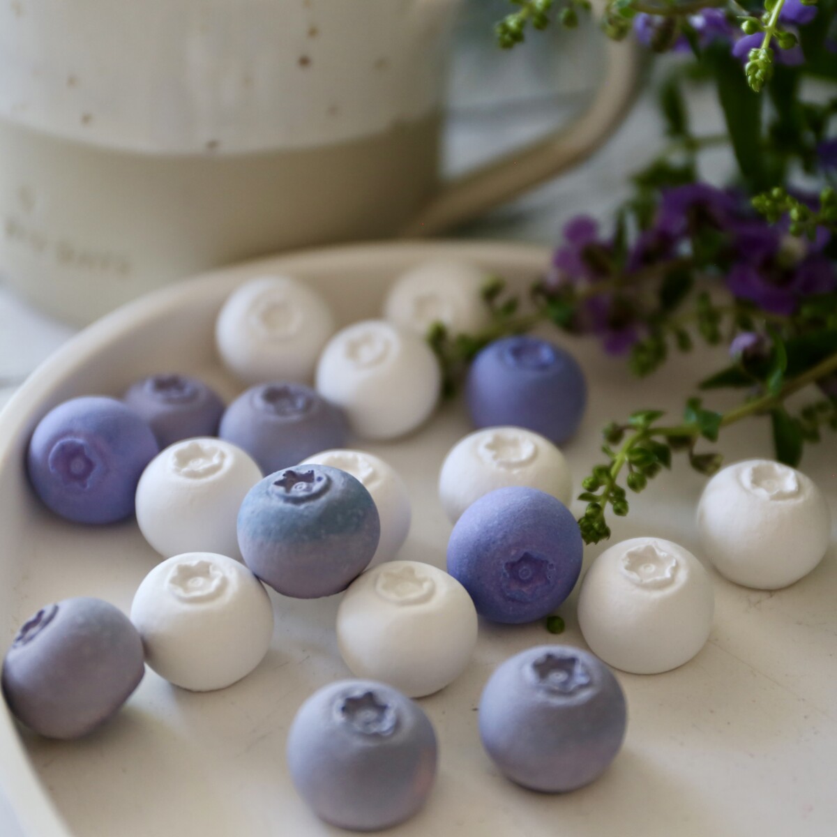 Silikon - Gießform - Blaubeere - Heidelbeere - Freche Früchte - zum Applizieren – Bild 52