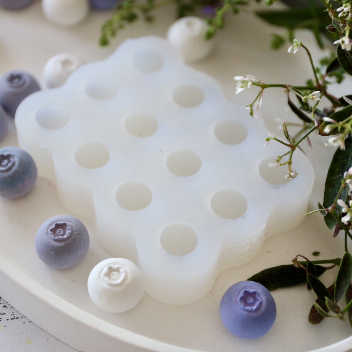Silikon - Gießform - Blaubeere - Heidelbeere - Freche Früchte - zum Applizieren – Bild 56