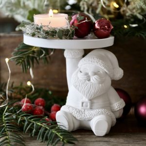 Silikon - Gießform - Dicker Weihnachtsmann - Tellerhalter - Weihnachten